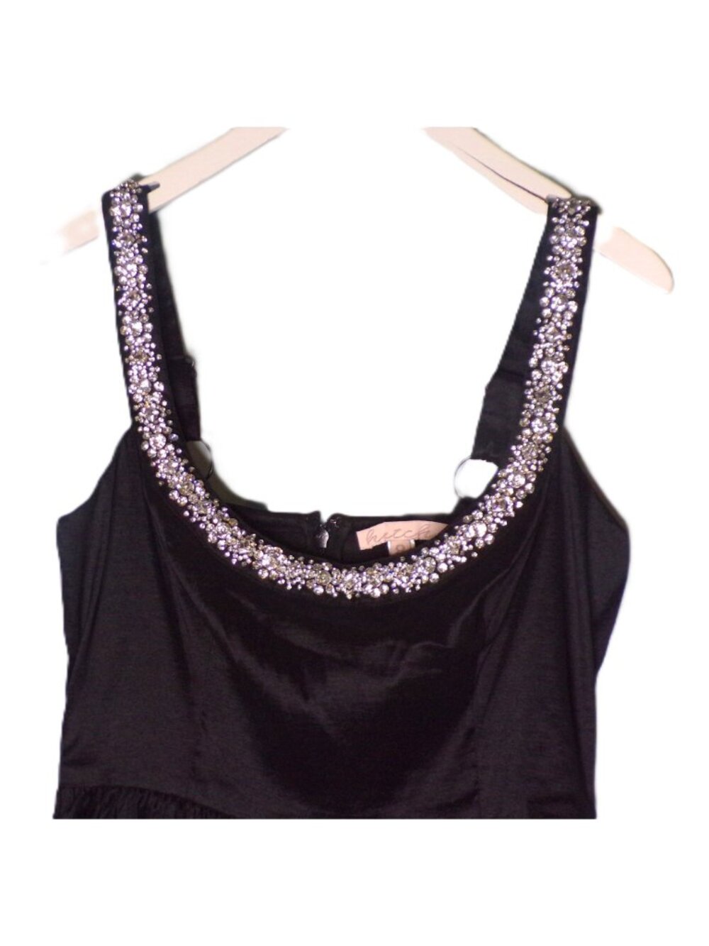 🆕HUTCH Ericha Satin Rhinestone Maxi Dress Gown 8 - Picture 12 of 16